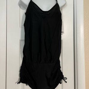 NWT Athleta Side Scrunch Black Tankini